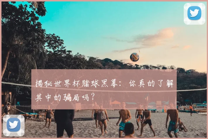 揭秘世界杯赌球黑幕：你真的了解其中的骗局吗？